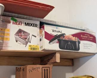 Roaster over & meat mixer