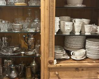 Crystal and many china sets