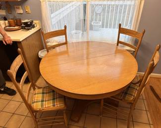 Dining table and chairs