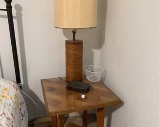 MCM end table and lamp