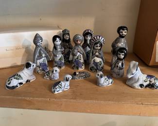 Hand painted nativity
