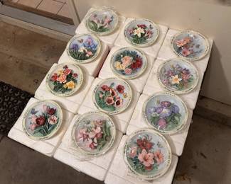 Assorted Vintage Bradford Exchange Floral Plates