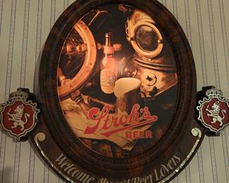 VINTAGE STROH'S BEER SIGN  -