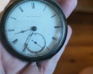 Coin silver pocket watch
