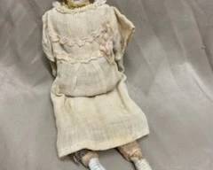 8 1/2" Porcelain Doll w/Cloth Body 