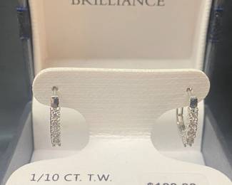 Earrings w/ 1/10 KT Lab Diamonds 