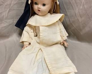 15" Hard Plastic Nun Doll