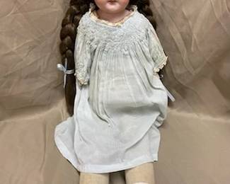21" Bisque Doll w/Leather Body 