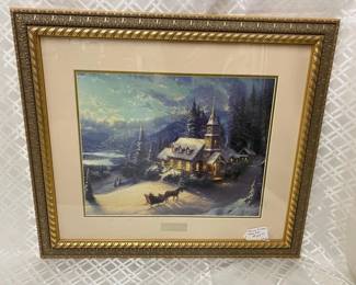 Thomas Kinkade "Sleigh Ride" Picture 