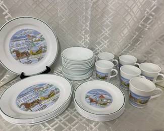 36 pc. Corelle Christmas Dishes 