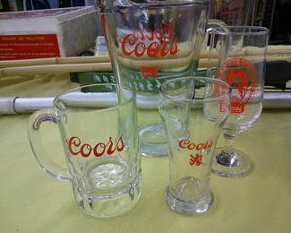 Coors Pitcher and glasses