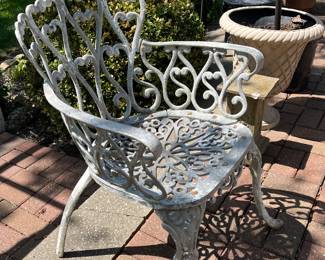 Heavy wrought iron chsir