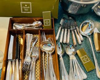 Large set of French silverware “Christolfe” ( Pristine)