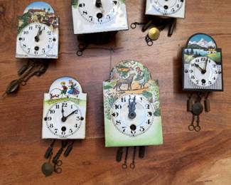 Mini German Enamel clocks
