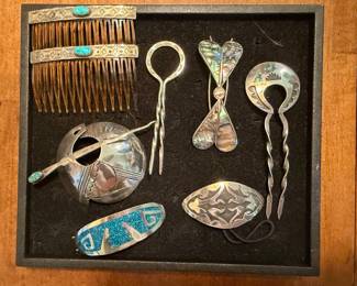 Sterling silver hairpieces