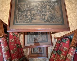 Asian carved nesting tables