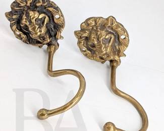 LION HEAD BRASS HOOKS