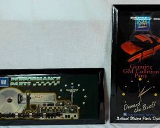 Vintage Chevrolet GM Performance Parts Service Dealer Wall Clocks