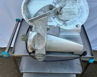 Hobart Commercial Edge Slicer with 3 Tier Cart