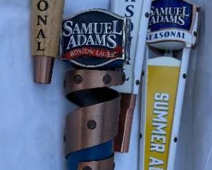 Four Collectible Samuel Adams Beer Tap Handles