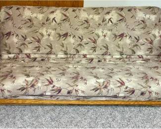 Solid Wood Futon with Cushion