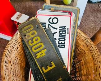 Vintage license plates