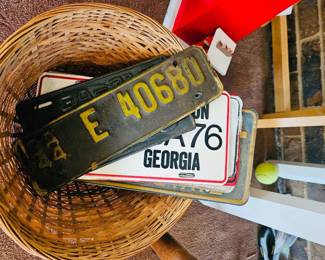 Vintage license plates