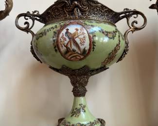 19th Century Hand Painted Porcelain Centrepiece w/Brass Mounting Hua Rong Tang Zhi Buy it now 189 