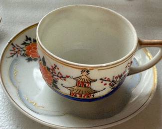 vintage porcelain tea cup and saucer