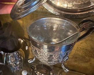 vintage silver-plated sugar bowl