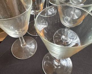 Set of 17 Vintage Crystal Wine Glasses