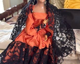 Spanish Flamenco dancer doll