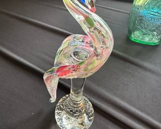 Murano Art Glass Swan Sculpture