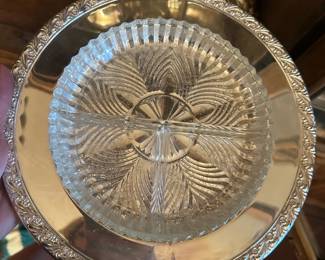vintage silver-plated serving tray