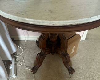 antique Victorian-style parlor table
