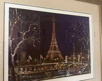 Paris lithograph print