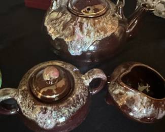 vintage Japanese three-piece tea set