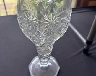 vintage pressed glass vase