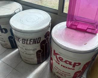 vintage shortening tins