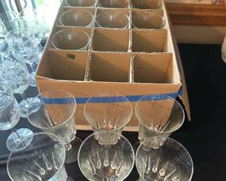 vintage crystal glasses