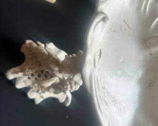 Porcelain Cherub Pedestal Compote Dish