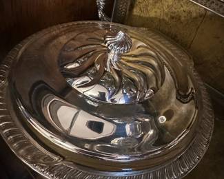 vintage silver-plated chafing dish 