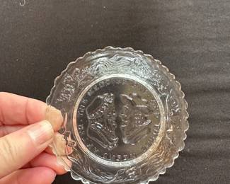 Westmoreland Glass "Wedding Day and Three Weeks After" cup plate