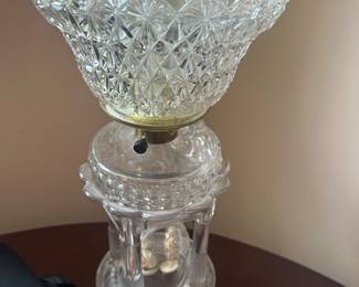 vintage crystal table lamp