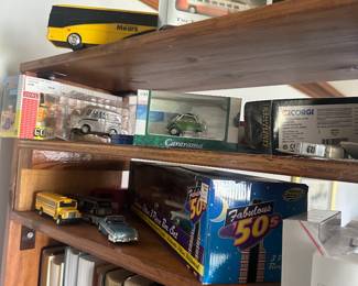 die-cast models, some in boxes