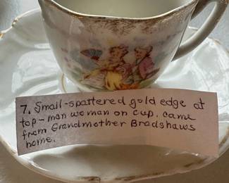 Vintage Man Woman Tea Cup Set