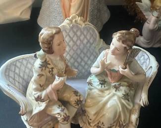 vintage Dresden porcelain figurine set