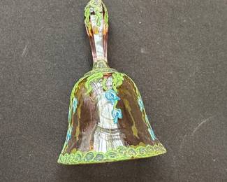 Hand-Painted Decorative Glass Bell