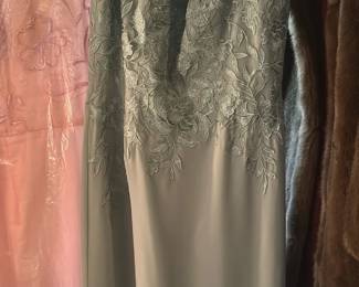 Elegant Gray Embroidered Dress