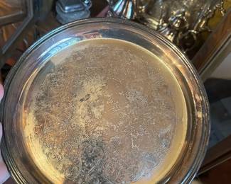 vintage silver-plated serving tray